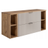 Szafka pod Umywalkę z Blatem 120 cm Wisząca Dąb z Regałem Kaszmirowa FLOW Prawy Front