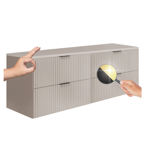 Szafka pod Umywalkę z Blatem 160 cm Kaszmir FLOW Dwa Kolory Uchwytów