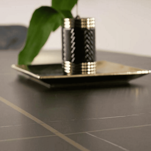 Ceramiczny Stół Rozkładany Prostokątny do Salonu do Jadalni Czarny Loft CENTI