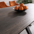 Stół do Salonu Jadalni Rozkładany Prostokątny Czarny Brązowy Ceramiczny Loft SUMBI
