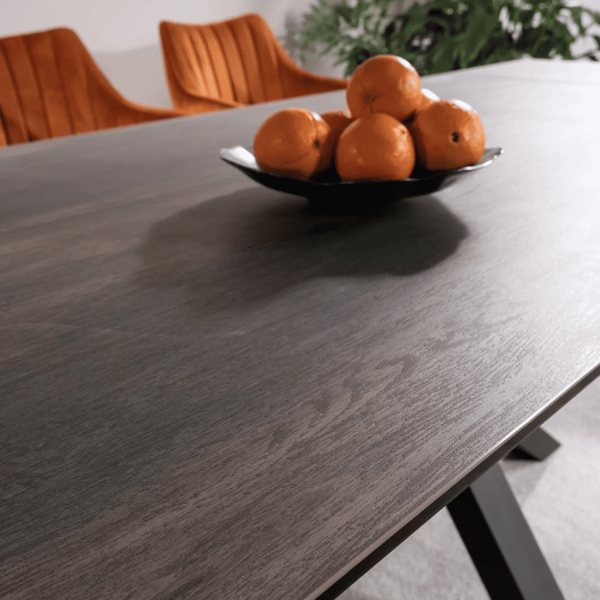 Stół do Salonu Jadalni Rozkładany Prostokątny Czarny Brązowy Ceramiczny Loft SUMBI