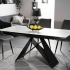 Stół Rozkładany do Salonu Jadalni Biały Marmur Ceramiczny Czarny Loft NISTI