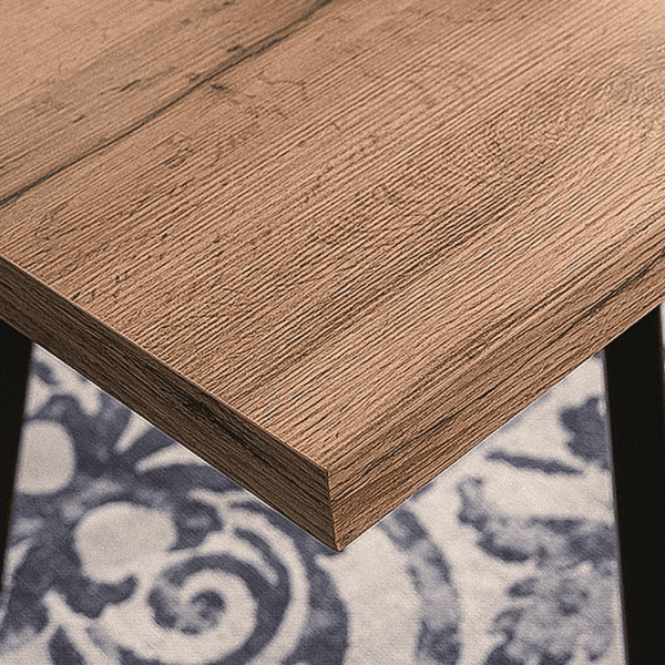Stół do Salonu do Jadalni Rozkładany Loft Dąb Artisan Czarny Metalowy KRICK