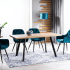 Stół do Salonu do Jadalni Rozkładany Loft Dąb Artisan Czarny Metalowy KRICK