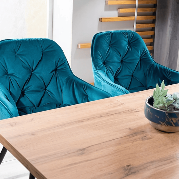 Stół do Salonu do Jadalni Rozkładany Loft Dąb Artisan Czarny Metalowy KRICK
