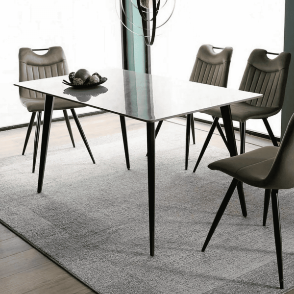 Stół Ceramiczny do Salonu Jadalni Prostokątny Marmur Szary Loft SOVI
