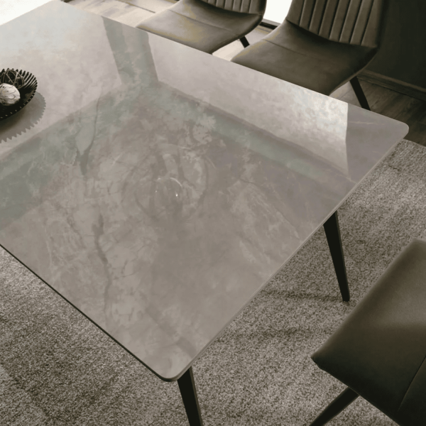 Stół Ceramiczny do Salonu Jadalni Prostokątny Marmur Szary Loft SOVI