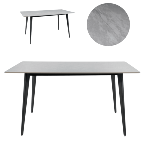 Stół Ceramiczny do Salonu Jadalni Prostokątny Marmur Szary Loft SOVI