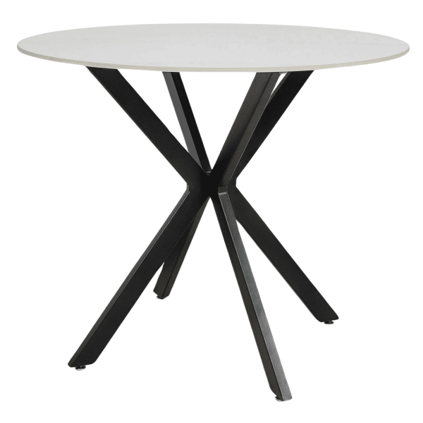Okrągły Ceramiczny Stół do Salonu Jadalni Kuchni Marmur Glamour Czarny Biały ALIS
