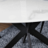 Okrągły Ceramiczny Stół do Salonu Jadalni Kuchni Marmur Glamour Czarny Biały ALIS