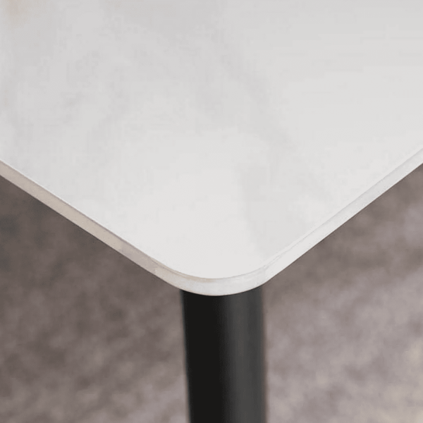 Ceramiczny Stół Prostokątny Marmur do Salonu Jadalni Kuchni Loft Czarny Biały NORI