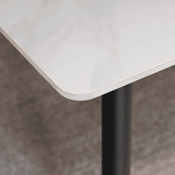 Prostokątny Ceramiczny Stół Marmur do Salonu Jadalni Kuchni Loft Czarny Biały NORI