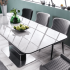 Prostokątny Szary Stół do Salonu Jadalni Rozkładany Ceramiczny Czarny Loft SALLA