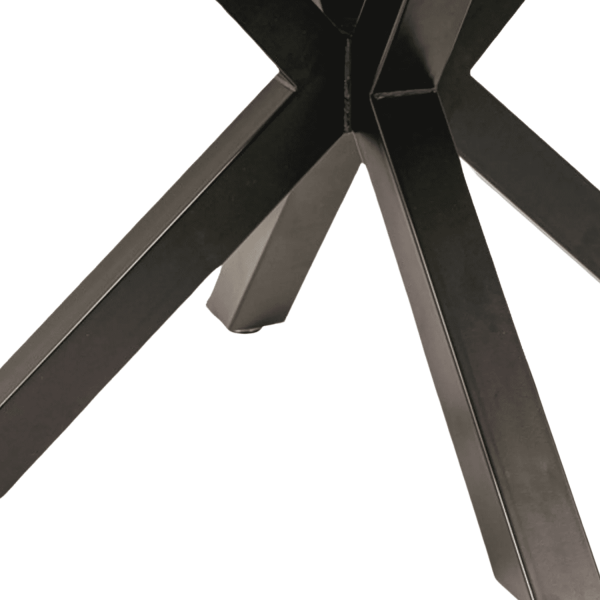 Stół Okrągły do Salonu Jadalni Kuchni Metal Dąb Naturalny Czarny Loft MOSTI