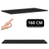 Blat Łazienkowy 160 cm Czarny Matowy BLACK RODAN