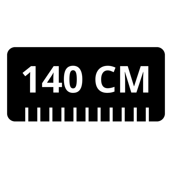 Blat Łazienkowy 140 cm Czarny Matowy BLACK RODAN