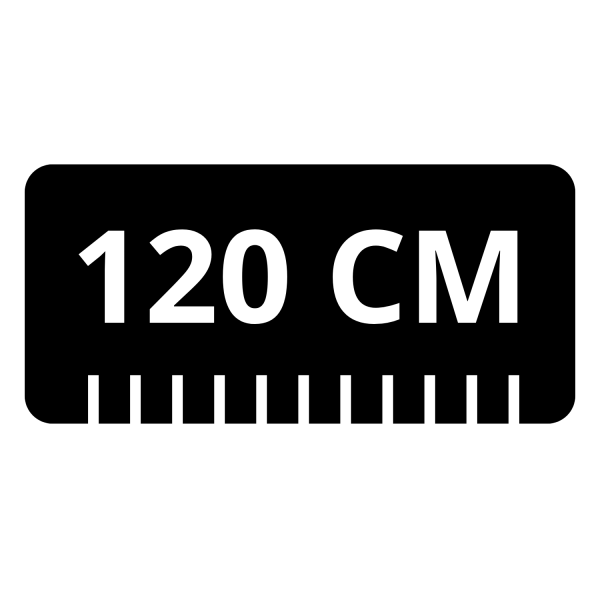 Blat Łazienkowy 120 cm Czarny Matowy BLACK RODAN