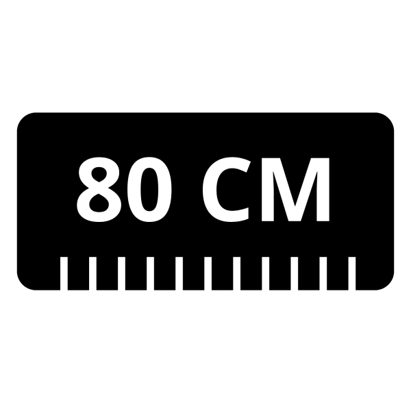 Blat Łazienkowy 80 cm Czarny Matowy BLACK RODAN