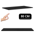 Blat Łazienkowy 80 cm Czarny Matowy BLACK RODAN