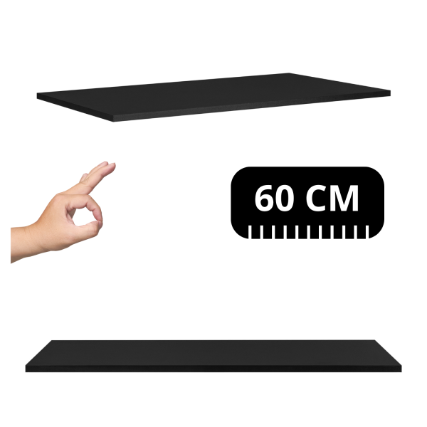 Blat Łazienkowy 60 cm Czarny Matowy BLACK RODAN