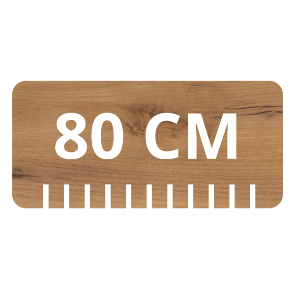 Blat Łazienkowy 80 cm Dąb Craft Złoty Matowy OAK RODAN