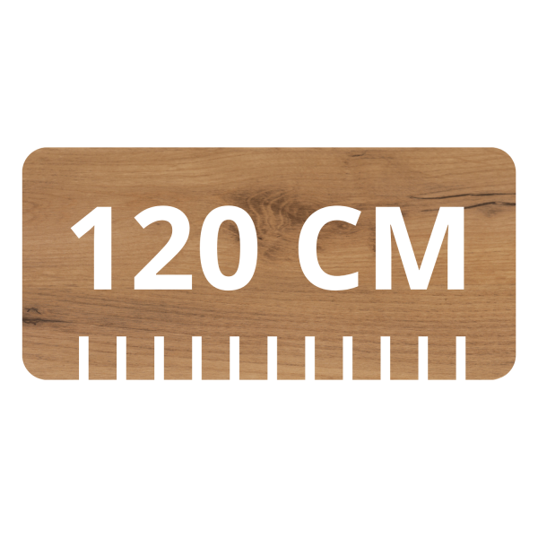 Blat Łazienkowy 120 cm Dąb Craft Złoty Matowy OAK RODAN