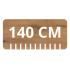 Blat Łazienkowy 140 cm Dąb Craft Złoty Matowy OAK RODAN