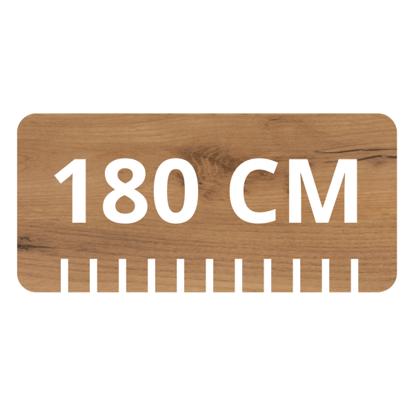 Blat Łazienkowy 180 cm Dąb Craft Złoty Matowy OAK RODAN