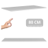 Blat Łazienkowy 80 cm Biały Matowy WHITE RODAN