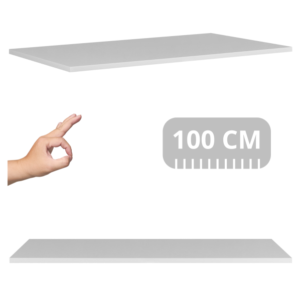 Blat Łazienkowy 100 cm Biały Matowy WHITE RODAN