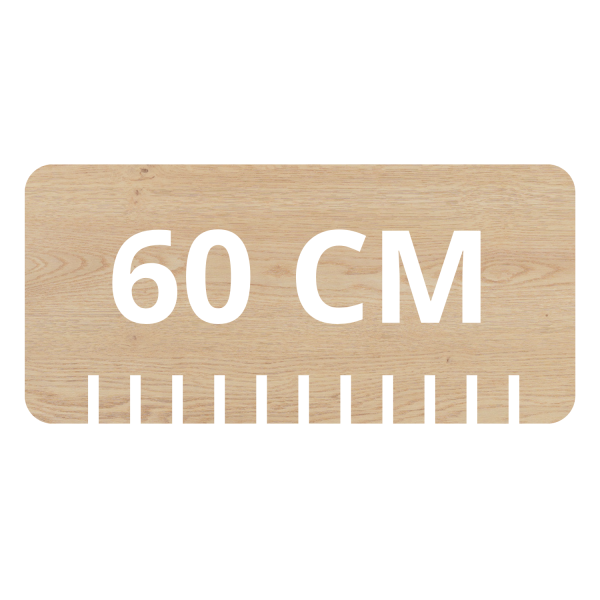 Blat Łazienkowy 60 cm Dąb Jasny Satynowy LIGHT OAK RODAN