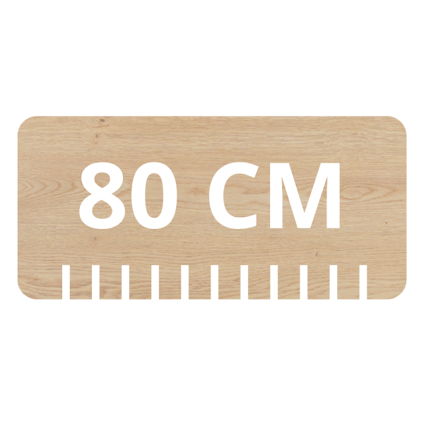 Blat Łazienkowy 80 cm Dąb Jasny Satynowy LIGHT OAK RODAN