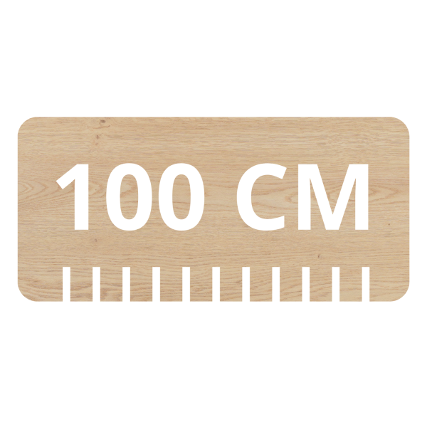Blat Łazienkowy 100 cm Dąb Jasny Satynowy LIGHT OAK RODAN