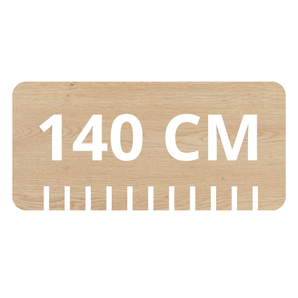 Blat Łazienkowy 140 cm Dąb Jasny Satynowy LIGHT OAK RODAN
