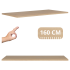 Blat Łazienkowy 160 cm Dąb Jasny Satynowy LIGHT OAK RODAN
