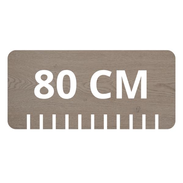 Blat Łazienkowy 80 cm Ciemny Dąb Satynowy DARK OAK RODAN