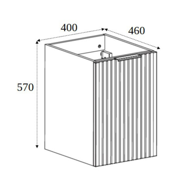 Szafka pod Umywalkę 40 cm Czarna Wymiary
