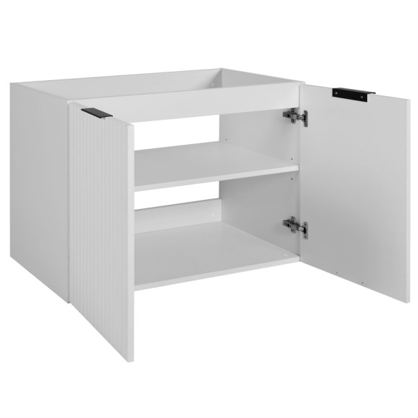 Szafka pod Umywalkę 80 cm Biała FLOW Otwarte Drzwi