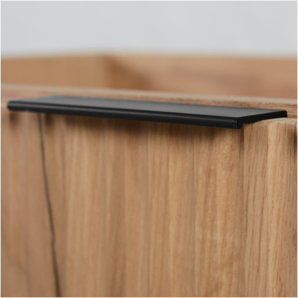 Szafka pod Umywalkę 80 cm Dąb FLOW Czarny Uchwyt