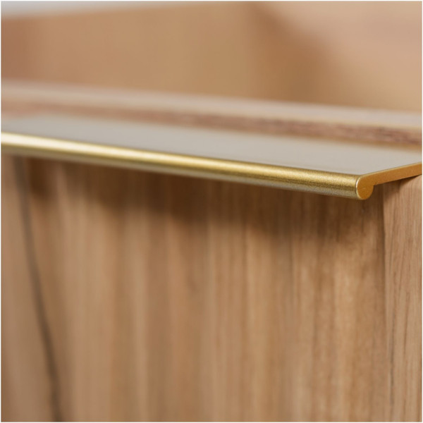Szafka pod Umywalkę 80 cm Dąb FLOW Złoty Uchwyt