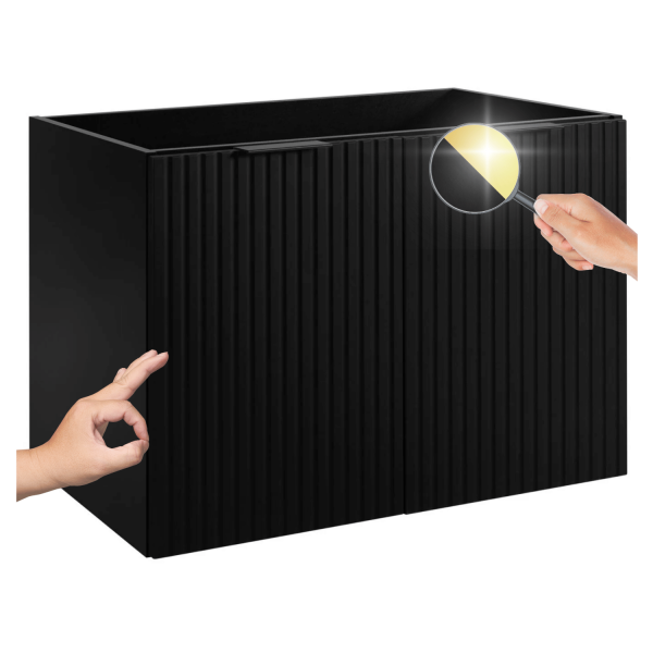Szafka pod Umywalkę 80 cm Czarna FLOW Dwa Kolory Uchwytów