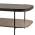Szklana Ława Prostokątna do Salonu Pokoju Bursztynowa Czarna RAMOS
