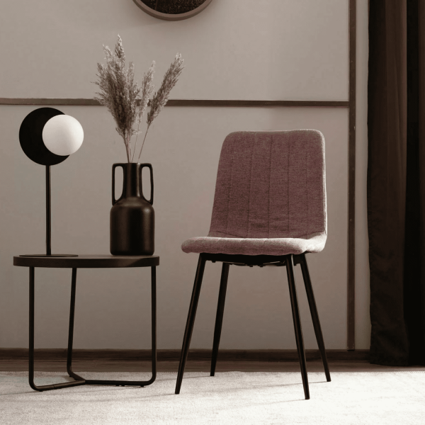 Zestaw Ław Okrągłych do Salonu do Pokoju Orzech Czarny Metal Loft TERMO