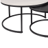 Ceramiczny Okrągły Zestaw Ław do Salonu Pokoju Stolik Czarny Biały ARANTO