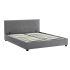 Welurowe Tapicerowane Łóżko 140x200 Sypialniane Szare z Pojemnikiem LABRIO