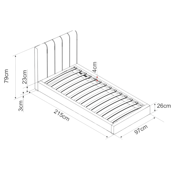 Sypialniane Welurowe Łóżko z Pojemnikiem 90x200 Pikowane Szare Loft TONTRE