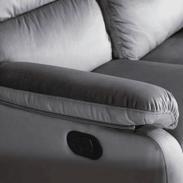 Dwuosobowa Nowoczesna Sofa Rozkładana Kanapa Welurowa Loft Szara FORSIO