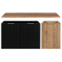 Szafka pod Umywalkę 120 cm Czarna  Dąb FLOW Front