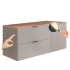 Szafka Łazienkowa 120 cm z Blatem Beżowa FLOW Dwa Kolory Uchwytów