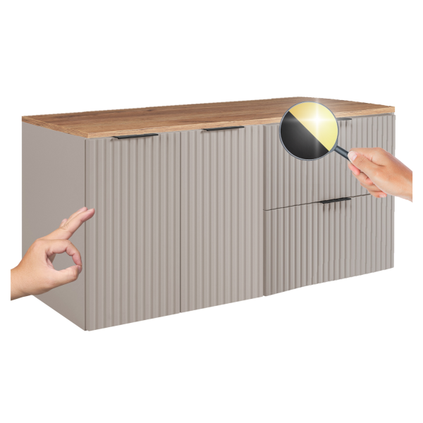Szafka 120 cm Beżowa z Blatem Kaszmir FLOW